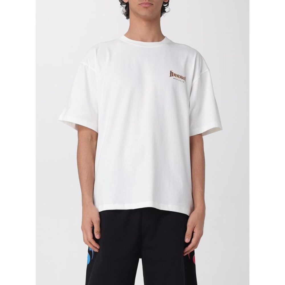Barrow Men Cotton T-Shirt With Skull Print Barrow